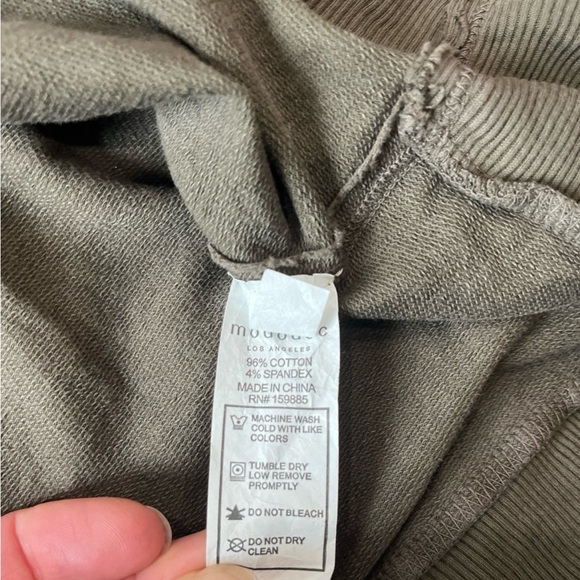 MODODOC Crewneck Sweatshirt Long Sleeve Top Center Seam Olive Green Women’s XL - Picture 6 of 9